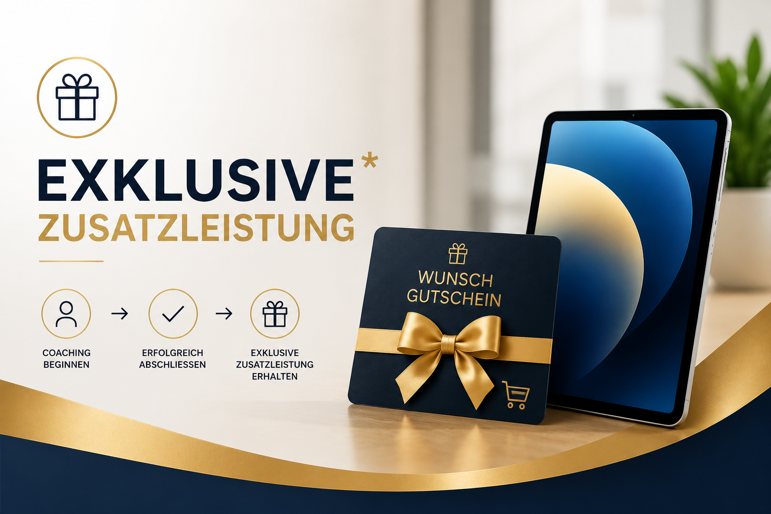Exklusive Zusatzleistung mit Wunschgutschein und Tablet nach erfolgreichem AVGS-Karrierecoaching